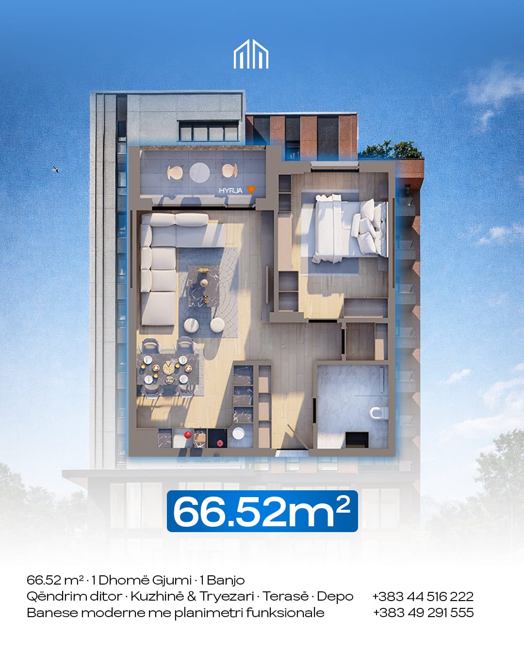 Banese 66m2 #PerShitje ne Lagjen e Spitalit - Image 2