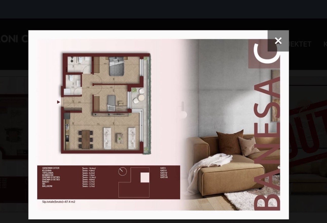 #49 Banese 87m2 #PerShitje ne Kullen Roze - Image 6